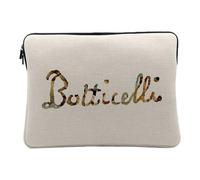 Housse Ordinateur et Tablette Aspect Lin - Botticelli Signature Renaissance Célèbre Peintre Artiste Portraits - 10 Pouces Pochette de Protection PC Portable Imprimé en France