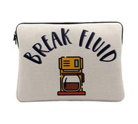Housse Ordinateur et Tablette Aspect Lin - Break Fluid Carafe Work Coffee Break - 10 Pouces Pochette de Protection PC Portable Imprimé en France