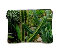 Housse Ordinateur et Tablette Aspect Lin - Cactus dans Les Bois Cereus Beauté Végétale Nature - 10 Pouces Pochette de Protection PC Portable Imprimé en France