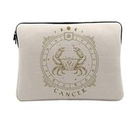 Housse Ordinateur et Tablette Aspect Lin - Cancer Sign Astrology Cartomancy Celestial Astral Prediction Tarot - 10 Pouces Pochette de Protection PC Portable Imprimé en France