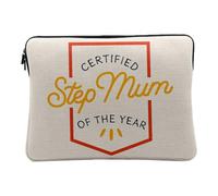 Housse Ordinateur et Tablette Aspect Lin - Certified Stepmum of The Year Family Mother-in-Law - 10 Pouces Pochette de Protection PC Portable Imprimé en France