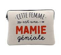 Housse Ordinateur et Tablette Aspect Lin - Cette Femme est Une Mamie Géniale Grand-Mère - 12-13 Pouces Pochette de Protection PC Portable Imprimé en France