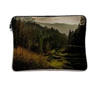 Housse Ordinateur et Tablette Aspect Lin - Colline Verdoyante Paysage de Montagne Nature - 12-13 Pouces Pochette de Protection PC Portable Imprimé en France