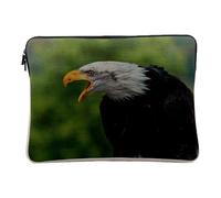 Housse Ordinateur et Tablette Aspect Lin - Cri du Pygargue à Tête Blanche/Aigle/Oiseaux de Proie Rapace - 12-13 Pouces Pochette de Protection PC Portable Imprimé en France