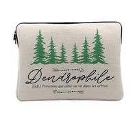 Housse Ordinateur et Tablette Aspect Lin - Dendrophile Nature Arbre Forêt Amour Bohémien - 10 Pouces Pochette de Protection PC Portable Imprimé en France