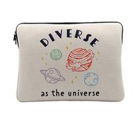 Housse Ordinateur et Tablette Aspect Lin - Diverse as The Universe LGBTQ+ Gay Lesbien - 14-15 Pouces Pochette de Protection PC Portable Imprimé en France