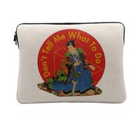Housse Ordinateur et Tablette Aspect Lin - Don't Tell Me What to Do Collage Vintage Illustration Art Humour Parodie Japonais Millenial Meme - 12-13 Pouces Pochette de Protection PC Portable Imprimé