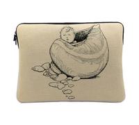 Housse Ordinateur et Tablette Aspect Lin - Enfant Coquillage Illustration Conte Dessin - 14-15 Pouces Pochette de Protection PC Portable Imprimé en France