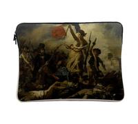 Housse Ordinateur et Tablette Aspect Lin - Eugene Delacroix La Liberte Guidant Le Peuple Revolution - 14-15 Pouces Pochette de Protection PC Portable Imprimé en France