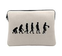 Housse Ordinateur et Tablette Aspect Lin - Evolution Rugby Sport Athlète Rugbyman - 10 Pouces Pochette de Protection PC Portable Imprimé en France