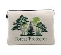 Housse Ordinateur et Tablette Aspect Lin - Forest Protector Protecteur de la Forêt Nature Amour - 12-13 Pouces Pochette de Protection PC Portable Imprimé en France