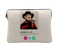 Housse Ordinateur et Tablette Aspect Lin - Freddy K. Film Horror Social Network Dating Love - 14-15 Pouces Pochette de Protection PC Portable Imprimé en France