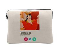 Housse Ordinateur et Tablette Aspect Lin - Gaston Beauty and The Beast Social Network Meeting Love - 14-15 Pouces Pochette de Protection PC Portable Imprimé en France