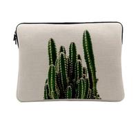 Housse Ordinateur et Tablette Aspect Lin - Gros Plan Cactus Colonnaire Cereus Validus Vie Végétale - 10 Pouces Pochette de Protection PC Portable Imprimé en France