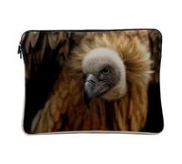 Housse Ordinateur et Tablette Aspect Lin - Gros Plan sur Un Vautour Fauve Griffon Vie Sauvage Oiseau - 12-13 Pouces Pochette de Protection PC Portable Imprimé en France