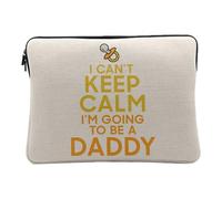 Housse Ordinateur et Tablette Aspect Lin - I Can't Keep Calm I'm Going to be a Daddy Parodie Angleterre - 12-13 Pouces Pochette de Protection PC Portable Imprimé en France