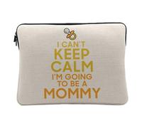 Housse Ordinateur et Tablette Aspect Lin - I Can't Keep Calm I'm Going to be a Mommy Parodie Maman - 14-15 Pouces Pochette de Protection PC Portable Imprimé en France