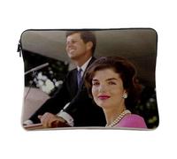 Housse Ordinateur et Tablette Aspect Lin - Jackie et John Kennedy President Etats Unis Photo Vintage - 12-13 Pouces Pochette de Protection PC Portable Imprimé en France