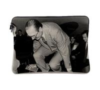Housse Ordinateur et Tablette Aspect Lin - Jacques Chirac Swag Vintage President France Metro - 12-13 Pouces Pochette de Protection PC Portable Imprimé en France