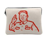 Housse Ordinateur et Tablette Aspect Lin - Kim Jong Un Dictateur Coree du Nord Communiste - 10 Pouces Pochette de Protection PC Portable Imprimé en France