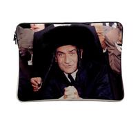 Housse Ordinateur et Tablette Aspect Lin - Louis De Funès Rabbi Jacob Acteur Français Photo de Star Célébrité Vieux Cinéma Original 5-12-13 Pouces Pochette Protection PC Portable Imprimé en France
