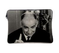 Housse Ordinateur et Tablette Aspect Lin - Louis De Funes Une Point D Humour Acteur Francais Legende - 12-13 Pouces Pochette de Protection PC Portable Imprimé en France