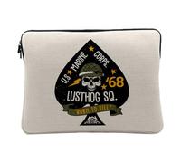 Housse Ordinateur et Tablette Aspect Lin - Lusthog Squad Geek Vietnam Guerre Film - 10 Pouces Pochette de Protection PC Portable Imprimé en France