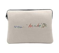Housse Ordinateur et Tablette Aspect Lin - Matisse Signature Peintre Francais Artiste Impressionisme Modernisme - 12-13 Pouces Pochette de Protection PC Portable Imprimé en France