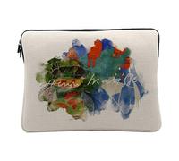 Housse Ordinateur et Tablette Aspect Lin - Matisse Signature Peinture Célèbre Peintre Artiste Impressionisme Modernisme - 14-15 Pouces Pochette de Protection PC Portable Imprimé en France