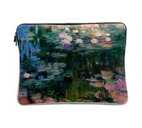 Housse Ordinateur et Tablette Aspect Lin - Monet Les Nympheas Peinture France - 12-13 Pouces Pochette de Protection PC Portable Imprimé en France
