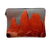 Housse Ordinateur et Tablette Aspect Lin - Montagne Rouge Pics Neige Paysage Nature Sauvage - 12-13 Pouces Pochette de Protection PC Portable Imprimé en France
