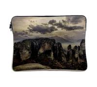 Housse Ordinateur et Tablette Aspect Lin - Montagnes Magnifique UNESCO Patrimoine Mondiale Sombre - 14-15 Pouces Pochette de Protection PC Portable Imprimé en France
