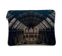 Housse Ordinateur et Tablette Aspect Lin - Musee d'Histoire Naturel De Londres Angleterre Monument - 14-15 Pouces Pochette de Protection PC Portable Imprimé en France