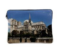 Housse Ordinateur et Tablette Aspect Lin - Paris Eglise Cathedrale Notre Dame Monument France - 10 Pouces Pochette de Protection PC Portable Imprimé en France