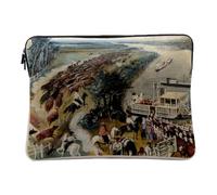 Housse Ordinateur et Tablette Aspect Lin - Peinture l'esprit Americain Louisiane Cowboy Far West USA - 14-15 Pouces Pochette de Protection PC Portable Imprimé en France