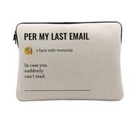 Housse Ordinateur et Tablette Aspect Lin - per My Last Email Work Office Email Funny Icon - 12-13 Pouces Pochette de Protection PC Portable Imprimé en France
