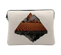 Housse Ordinateur et Tablette Aspect Lin - Pyramide Désert Grand Canyon Collage Art Surréalisme - 12-13 Pouces Pochette de Protection PC Portable Imprimé en France