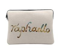 Housse Ordinateur et Tablette Aspect Lin - Raphael Signature Peintre Artiste Renaissance Architecture Peinture Baroque - 14-15 Pouces Pochette de Protection PC Portable Imprimé en France