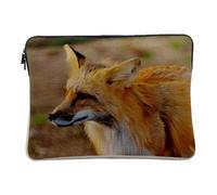 Housse Ordinateur et Tablette Aspect Lin - Renard Roux Vie Sauvage Beauté Animale - 14-15 Pouces Pochette de Protection PC Portable Imprimé en France