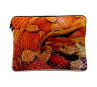 Housse Ordinateur et Tablette Aspect Lin - Serpent des Blés Orange et Jaune Nature Sauvage - 12-13 Pouces Pochette de Protection PC Portable Imprimé en France
