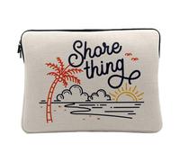 Housse Ordinateur et Tablette Aspect Lin - Shore Thing Surf Travel Sea Beach - 10 Pouces Pochette de Protection PC Portable Imprimé en France