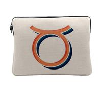Housse Ordinateur et Tablette Aspect Lin - Taureau Signe Astrologie Zodiaque Astres Métaphore Symbole Figure Allegorie - 10 Pouces Pochette de Protection PC Portable Imprimé en France