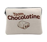 Housse Ordinateur et Tablette Aspect Lin - Team Chocolatine Humour Blague Toulouse Sud - 10 Pouces Pochette de Protection PC Portable Imprimé en France