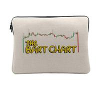 Housse Ordinateur et Tablette Aspect Lin - The Bart Chart Crypto Currency Trading Blockchain Finance Business Bitcoin Humour Frequency - 12-13 Pouces Pochette de Protection PC Portable Imprimé en