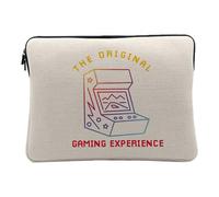 Housse Ordinateur et Tablette Aspect Lin - The Original Gaming Experience Arcade Jeux Video Game Retro Gaming - 10 Pouces Pochette de Protection PC Portable Imprimé en France