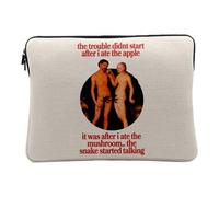 Housse Ordinateur et Tablette Aspect Lin - The Trouble Adam and Eve Collage Vintage Illustration Art Humour Parodie Meme - 14-15 Pouces Pochette de Protection PC Portable Imprimé en France