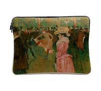 Housse Ordinateur et Tablette Aspect Lin - Toulouse Lautrec Moulin Rouge Impressionnisme Peinture - 14-15 Pouces Pochette de Protection PC Portable Imprimé en France
