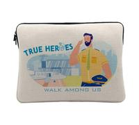 Housse Ordinateur et Tablette Aspect Lin - True Heroes - Airline Pilot Aircraft Occupation Heroes 10 Pouces Pochette de Protection PC Portable Imprimé en France