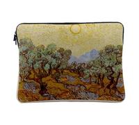 Housse Ordinateur et Tablette Aspect Lin - Van Gogh Oliviers Peinture Post-Impressionnisme - 14-15 Pouces Pochette de Protection PC Portable Imprimé en France