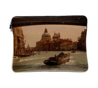 Housse Ordinateur et Tablette Aspect Lin - Venise Grand Canal Dome de Santa Maria Monument Italie - 12-13 Pouces Pochette de Protection PC Portable Imprimé en France